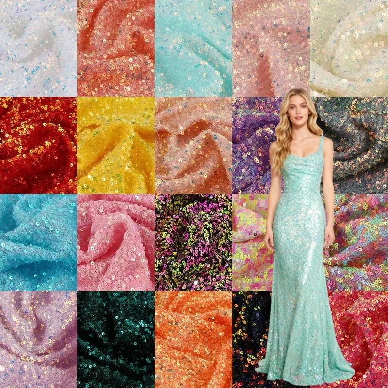 화이트 로즈 레드 불투명 스팽글 원단 웨딩 무대 장식 공연 의상 반짝이 소재 수제 DIY 재봉 원단