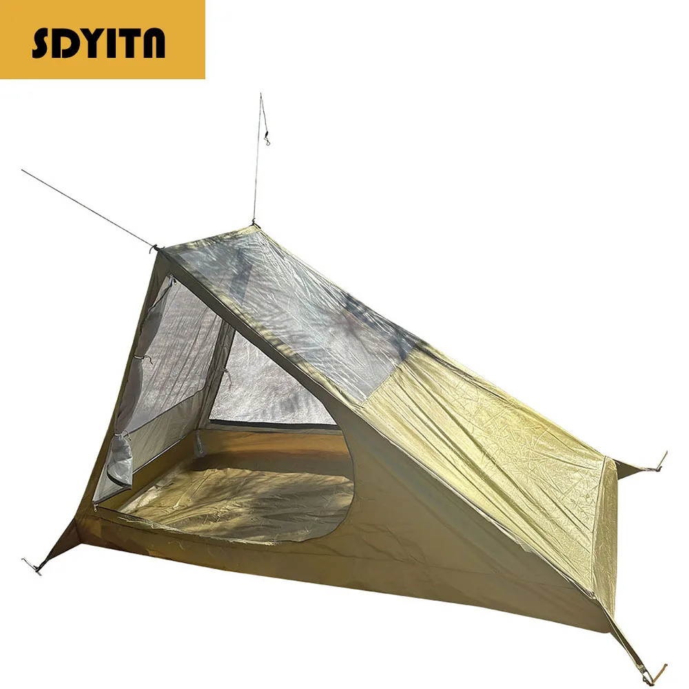 

Easy Set-up Lightweight Single Person Camping Tent with Mesh Inner Tent Breathable Outdoor Camping Mosquito-proof Tent