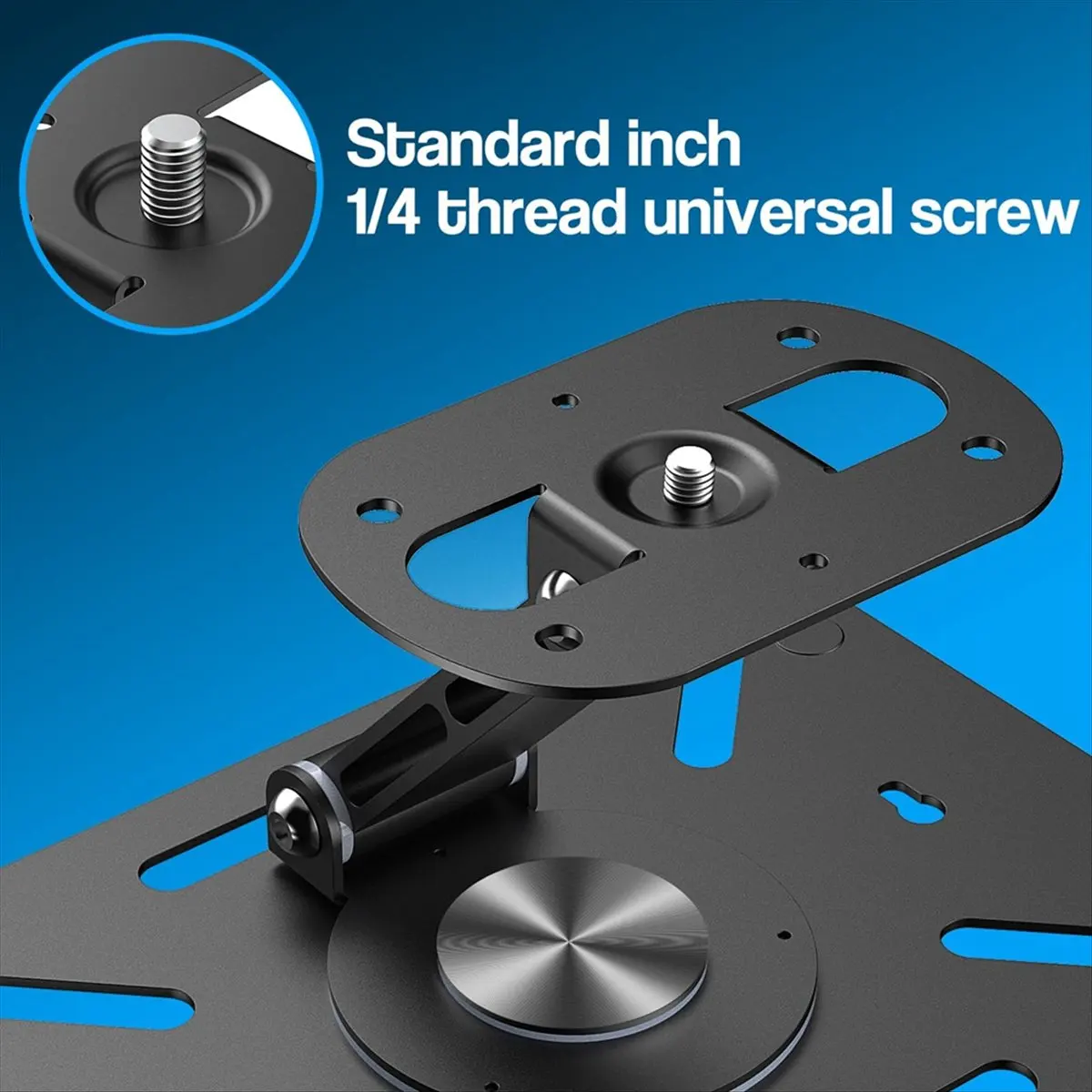A86G NEW Projector Stand Desk,Wall and Ceiling Mount with 1/4inch Thread, Height Adjustable, Foldable, 360-Degree Rotation Black