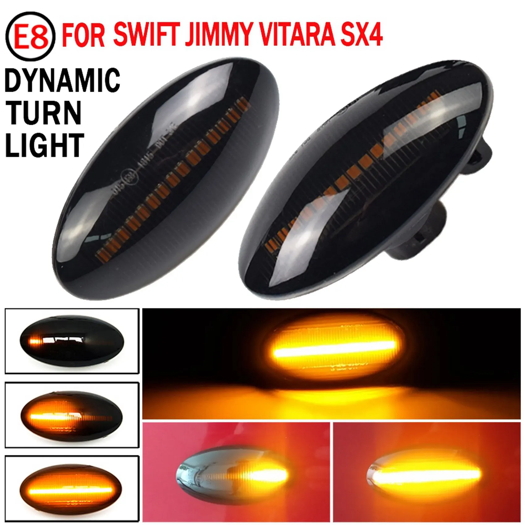 

4X Car Dynamic LED Side Marker Light Turn Signal Light For Suzuki APV Arena Alto Grand Vitara Ignis Jimny SX4-AS55