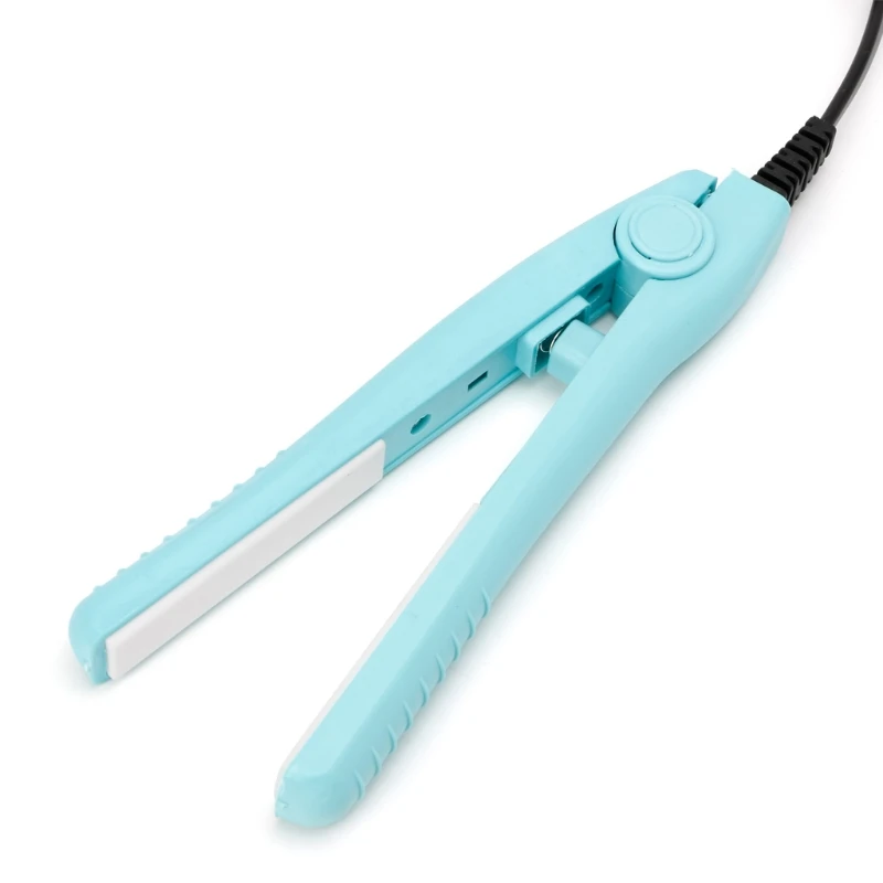 NEW Hot Mini Portable Black Pink Blue Ceramic Iron Hair Straightener Curler Dropship