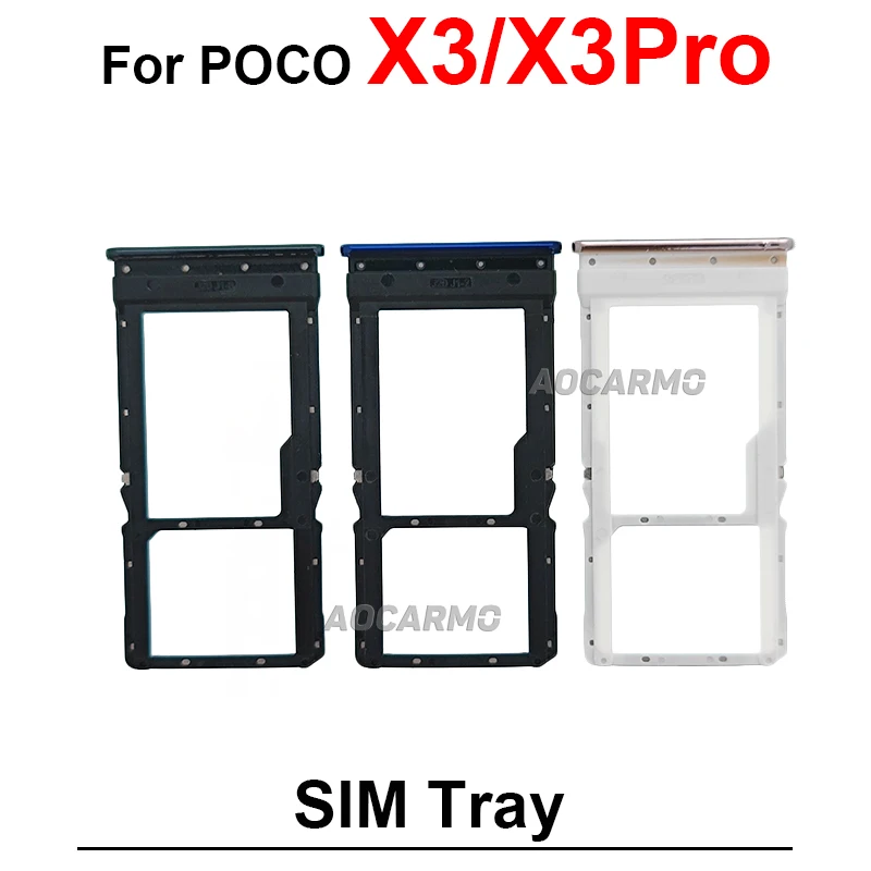 1Pcs For Xiaomi Poco X3 X3Pro Sim Card Slot Sim Tray Holder Replacement Repair Part