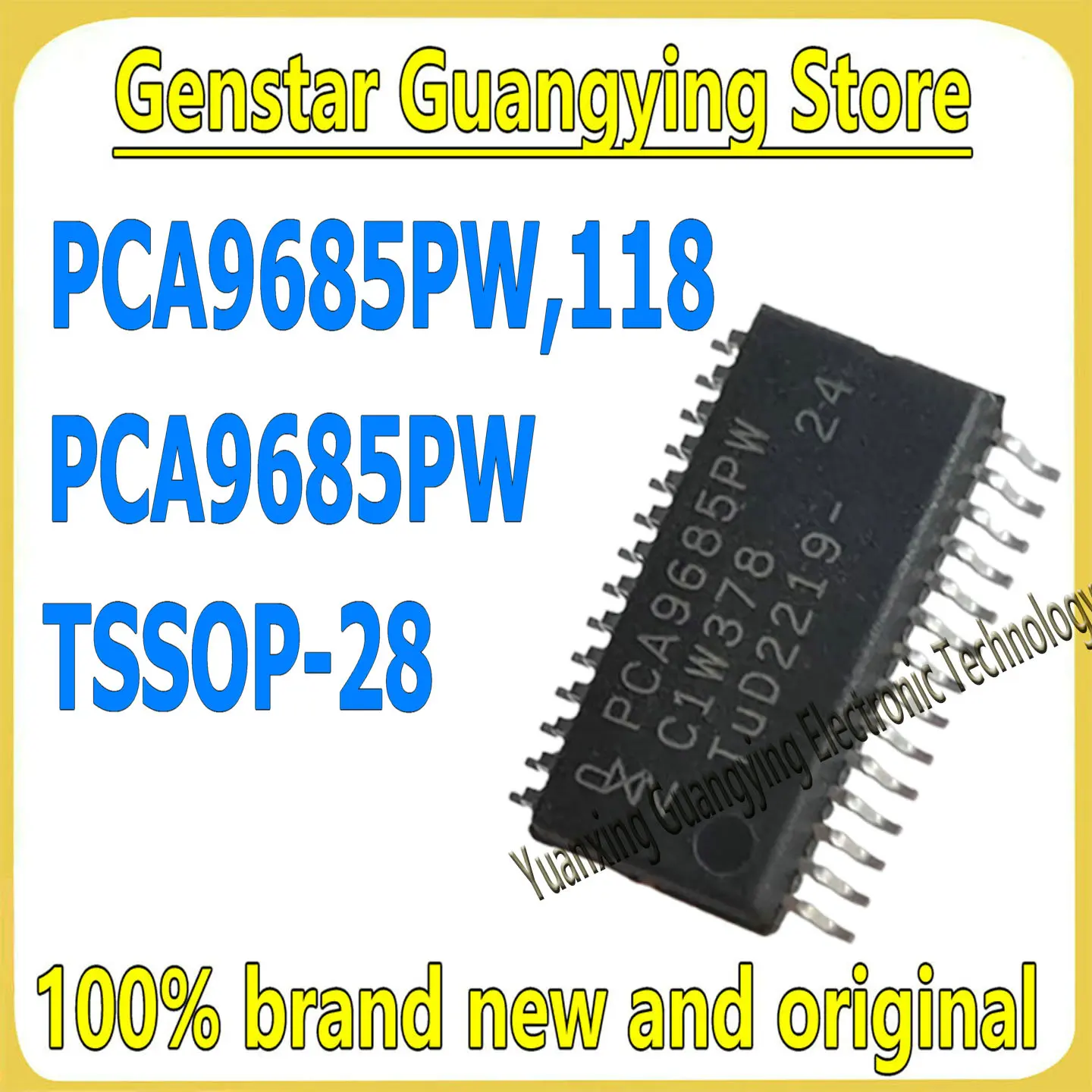 (1 piece) PCA9685PW, 118 PCA9685PW TSSOP-28 12C 5V voltage-sourced LED controller chipset, 100% brand new