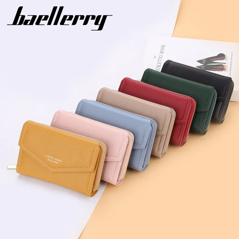 Baellerry Fashion Short Women Wallet PU Leather Women Luxury Wallet Hasp Mini Wallet Trend Coin Purse Ladies Card Holder Pouch