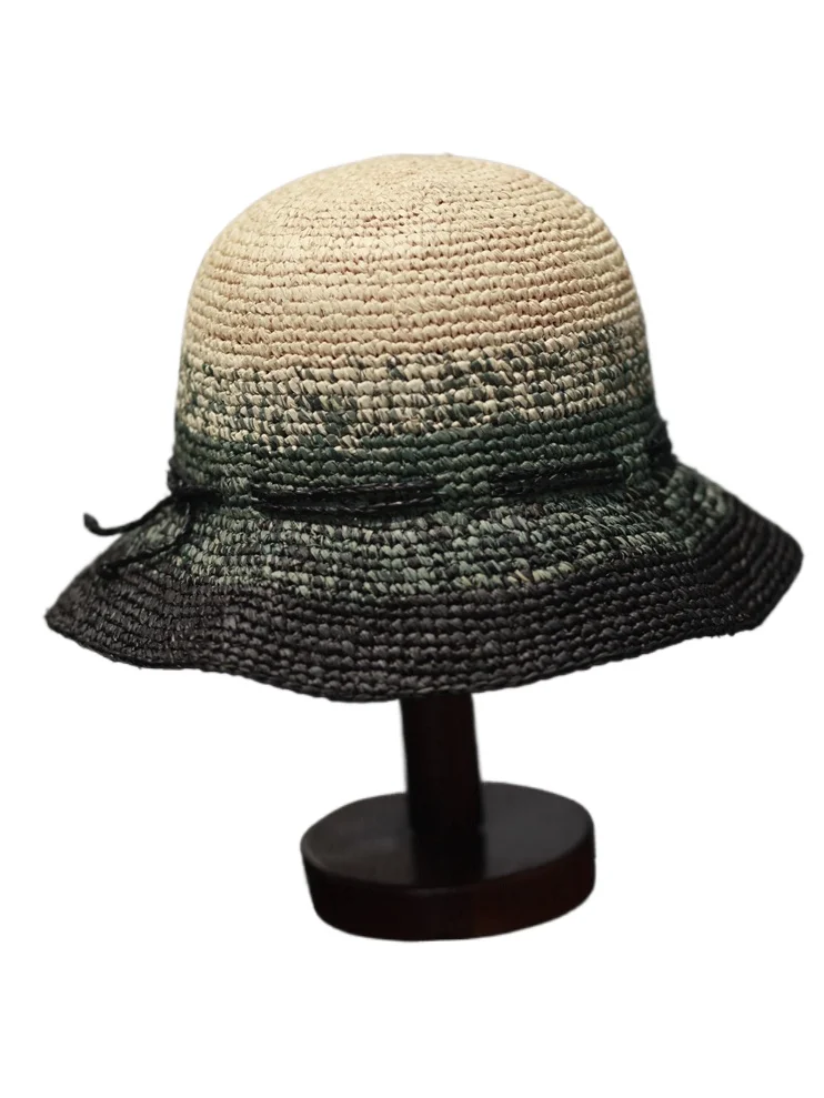 Summer handmade ladies crochet bowler hat shade outing