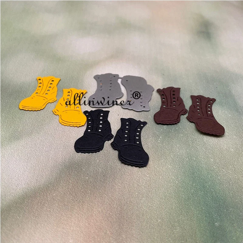 Botas de montar troqueles de corte de Metal plantillas troqueladas para álbum de recortes DIY grabado en relieve de tarjetas de papel