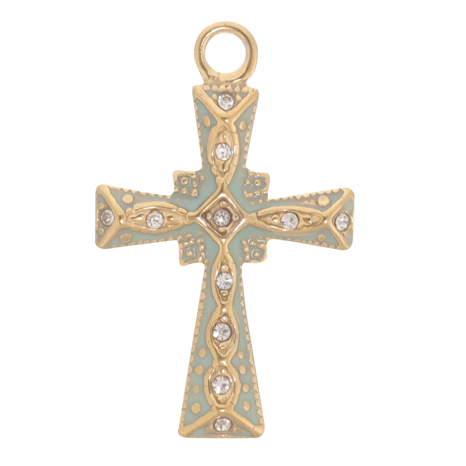 مجموعة قلادة ساحرة من سبيكة الصليب لصنع المجوهرات بنفسك، دلايات ديكور متقاطعة صغيرة لملحقات سلسلة المفاتيح والأساور والقلائد