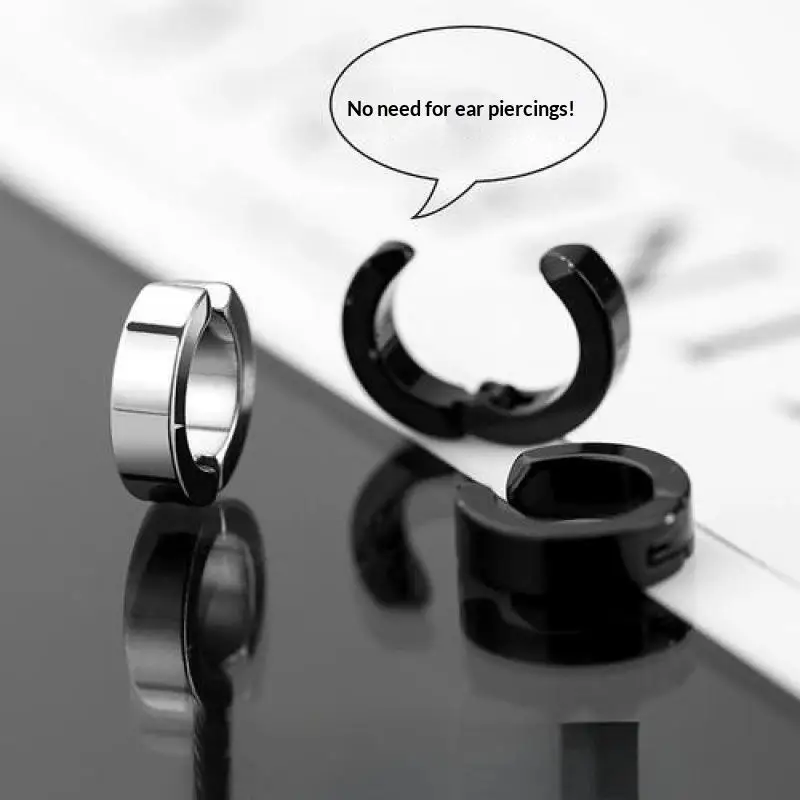 Titanium Steel Ear Clip Non Piercing Women Mens Earrings With Hypoallergenic Fade Resistant Design Perfect For Daily Wear Stree