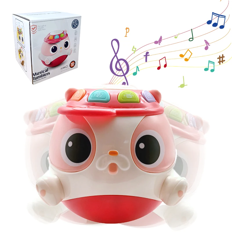 5in1 طفل الكرتون طبلة ذات يد لعبة الموسيقية الكلب بهلوان لعبة الموسيقى طبل اللعب مع الموسيقى والضوء ألعاب تعليمية مبكرة للأطفال الهدايا