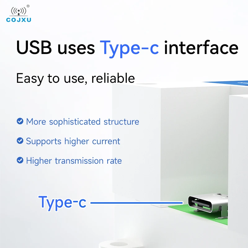 Módulo convertidor CH342F USB a RS485 de 2 vías grado Industrial COJXU E810-U21C tipo C alta protección EMC DC4.5 ~ 5.5V