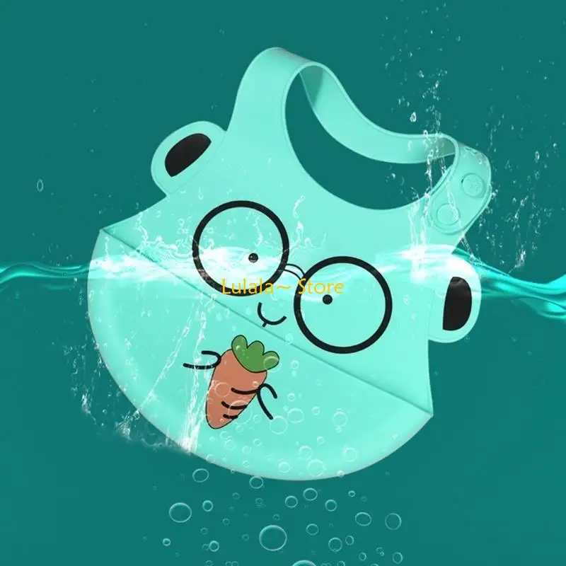 

Y4qa Водонепроницаемый нагрудник портативный силиконовый нагрудник для младенцев мальчик -девочка, кормившие пищевые карманы