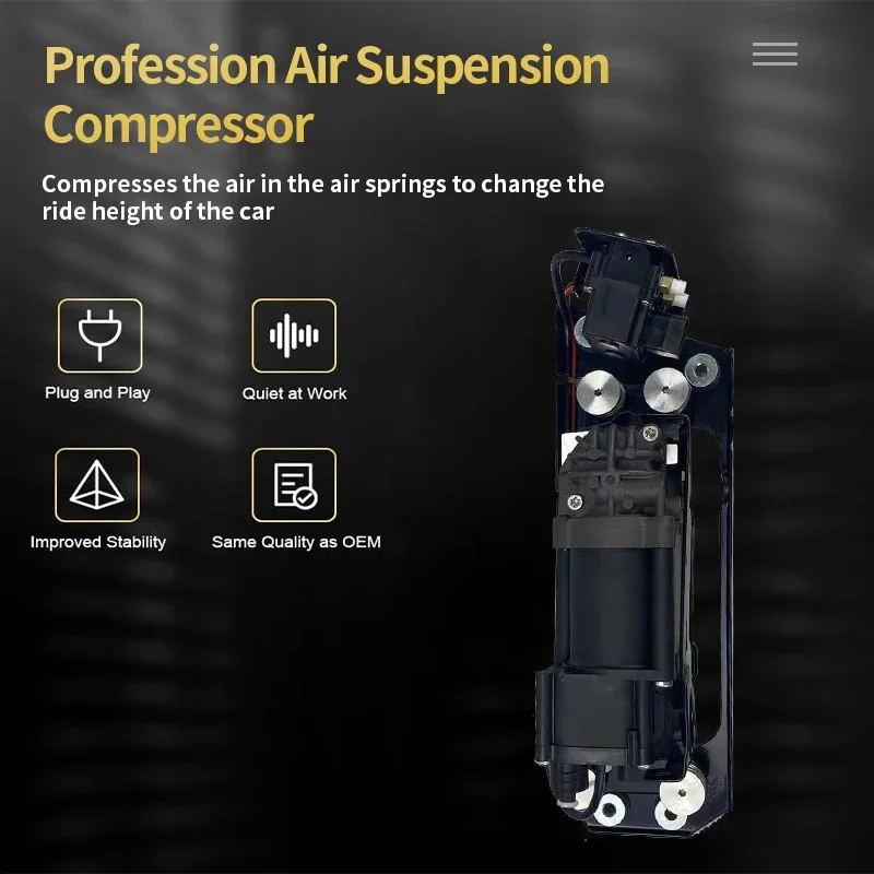 Air Suspension Compressor Pump New with frame and valve block For BMW F01 F02 F11 F07 F18 37206789450 37206864215