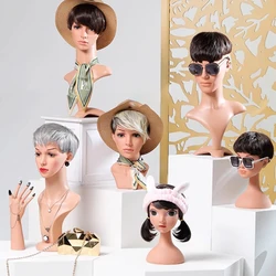 Mannequin Stand for Jewelry Display Sunglasses Scarf Hat Organizer Portable Adjustable DIY Wig Nail Art Model Display Stand Prop