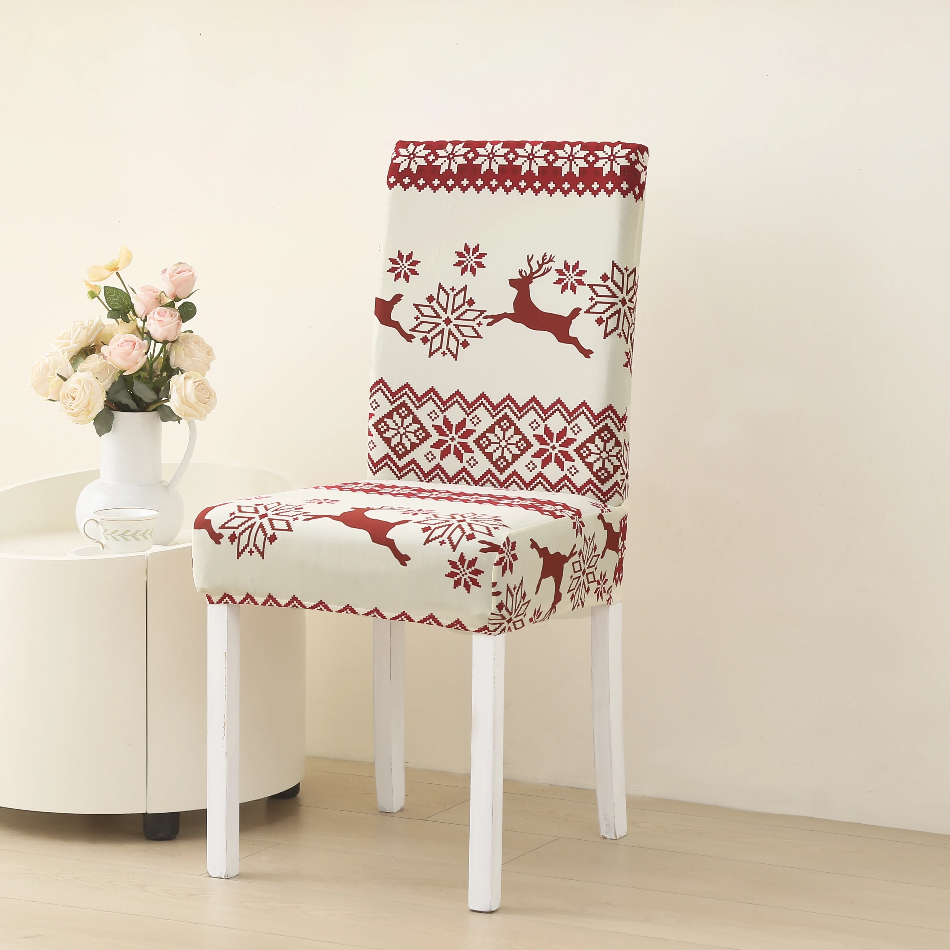 

4pcs/6pcs Dining Seat Protector, Stretch Fabric, Easy to Wash, Universal Size for Parson Chairs & More