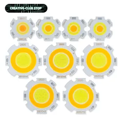 Source de lumière LED COB pour budgétaire sur rail, budgétaire bricolage, puce COB pour documents touristiques, blanc froid et chaud, 3W, 5W, 6W, 7W, 10W, 12W, 250mA, 2011, 2820