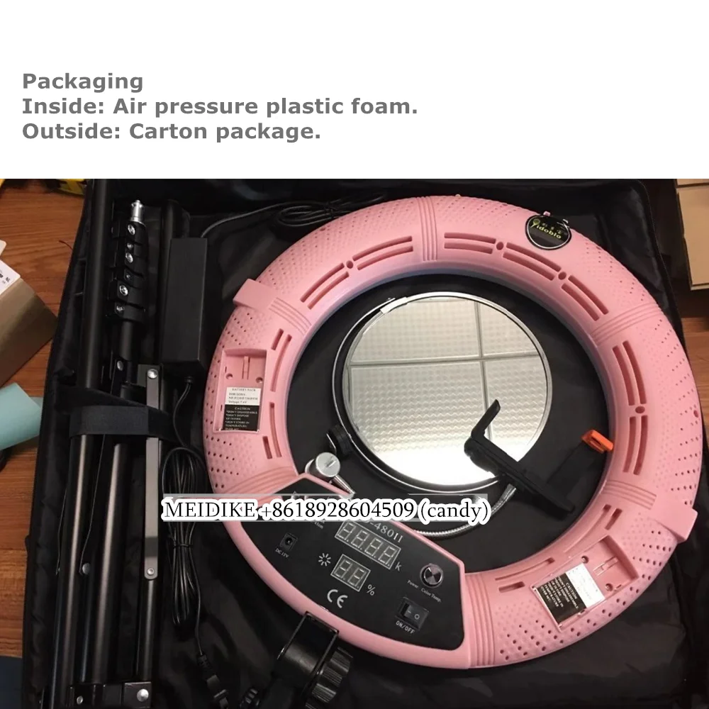 2025 رائجة البيع FD-480II مصباح حلقي إضاءة التصوير الفوتوغرافي 96 واط 480 قطعة LED مصباح مصمم على شكل حلقة 3200-9900 كيلو لاستوديو فيلم الوسائط على YouTube