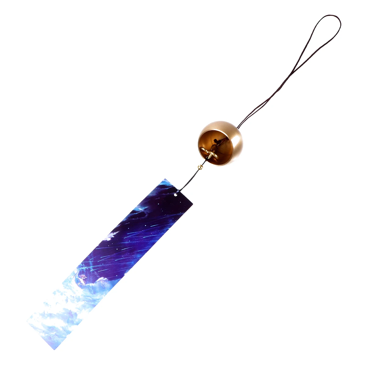 

1pc Copper Wind Wind Chime Premium Material Japanese Style Golden Girl Hanging Pendant Garden Accessory Balcony Decor