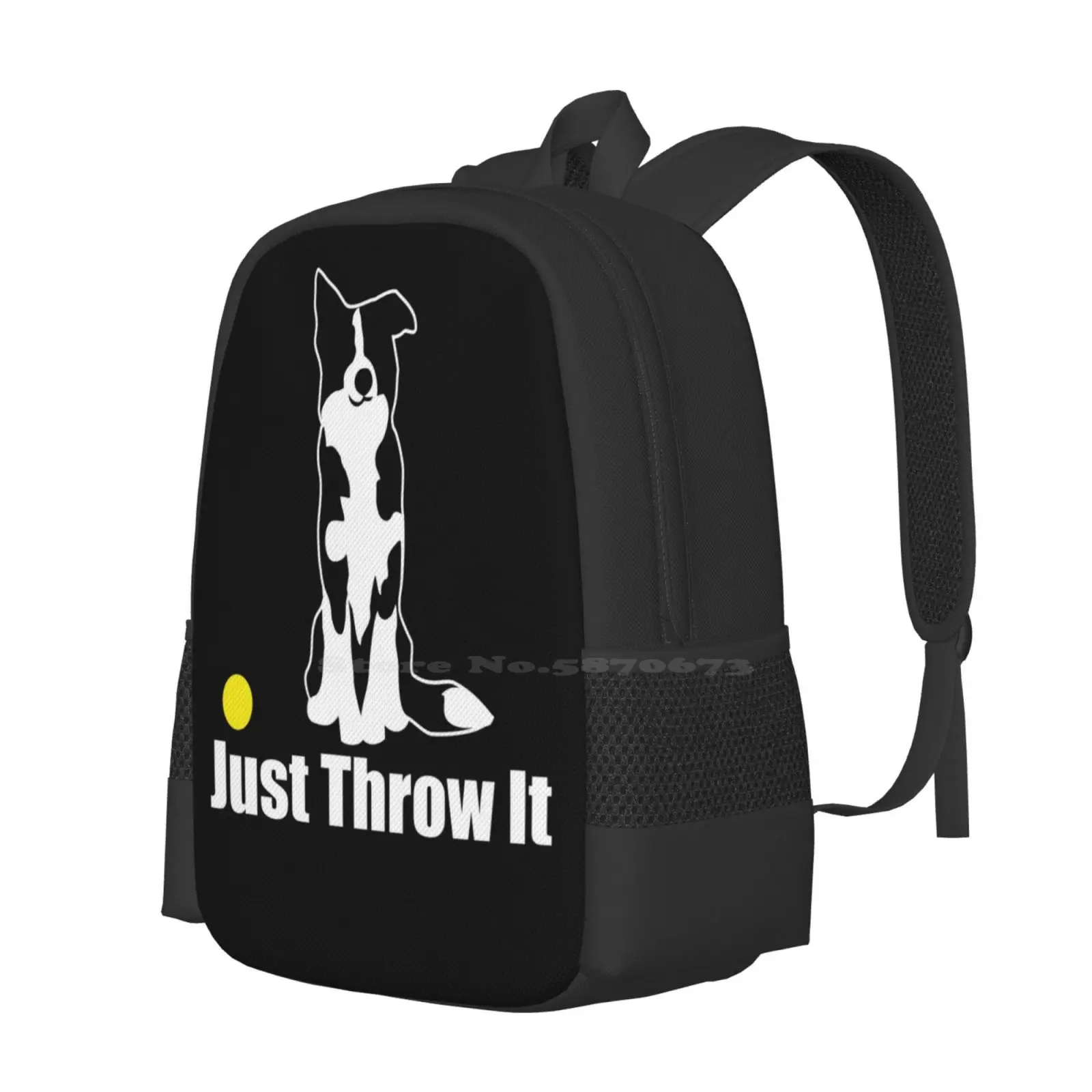 Just Throw It Border Collie Dog | On School Bags Travel Laptop Backpack Just It Border Collies Border Collie Dogs Border Collie