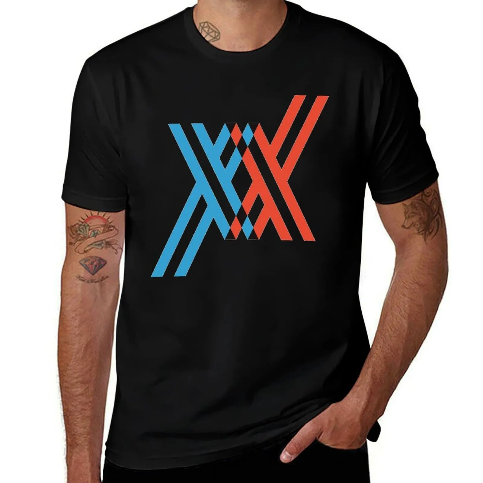 The XX icon from Studio Trigger's Darling in the FranXX T-Shirt Simple Casual Short Sleeve Tee