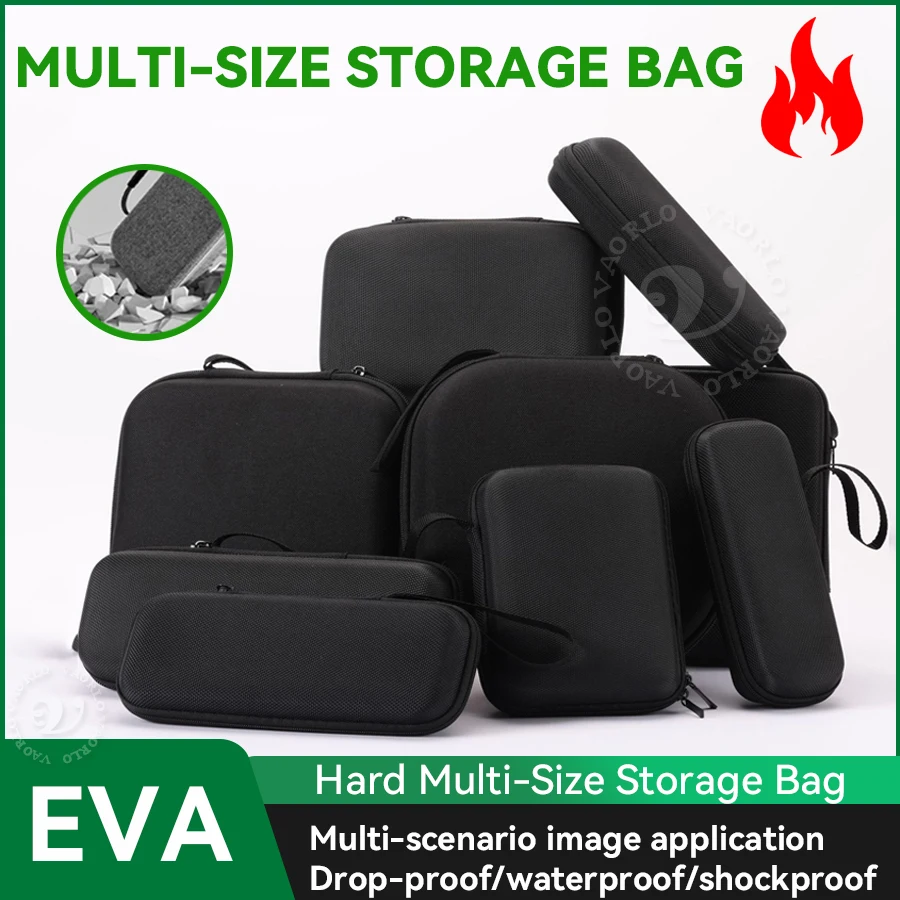 Earphone Data Storage Bag Oval Square Rectangle Cable Organizer Bags Mini Zipper Pouch Tech Gadgets Portable Charger U Disk Case