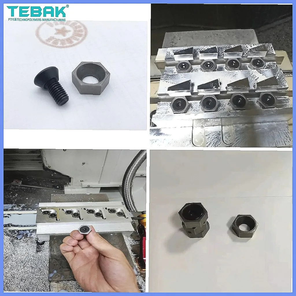 Precision CNC Vise Fixture: Hexagonal Top Clamping Tool for Batch Parts Processing