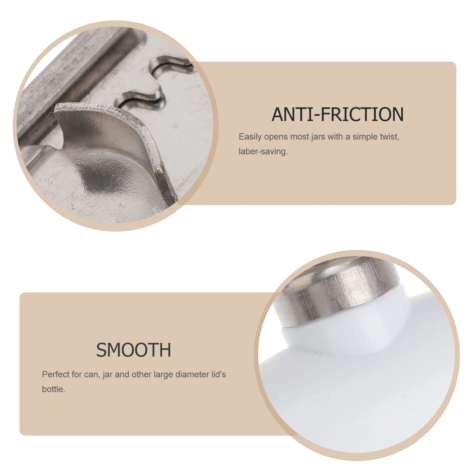 

1pc Stainless Steel Can Opener Jar Opener Multifunctional Lid Lifter Non-Slip Handle Kitchen Tool Home Restaurant Hotel