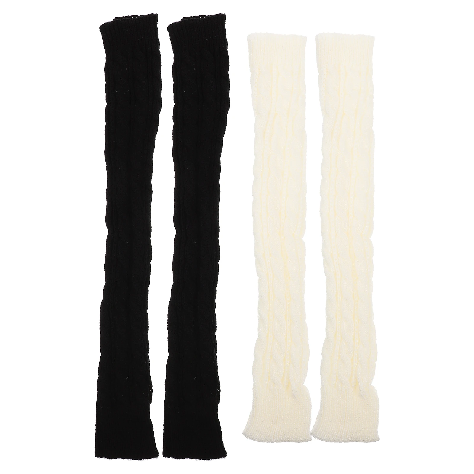 

4 Pcs Knitted Half Women For Winter Winter Warm Sleeves finger Arm Sleeves for Women Long Use Durable Outdoor Gloves