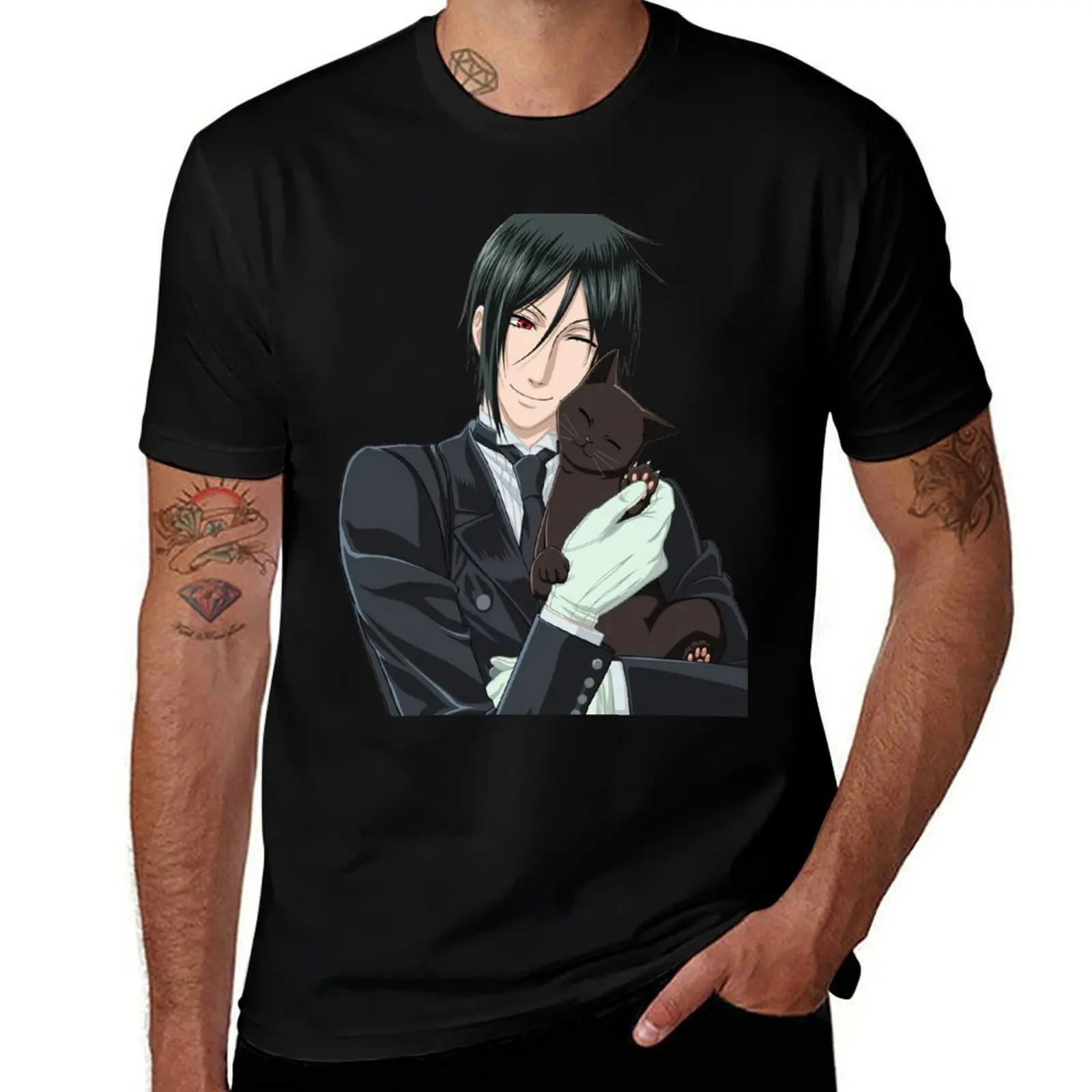 Black Butler T-Shirt Large Size Breathable Tee T-Shirt