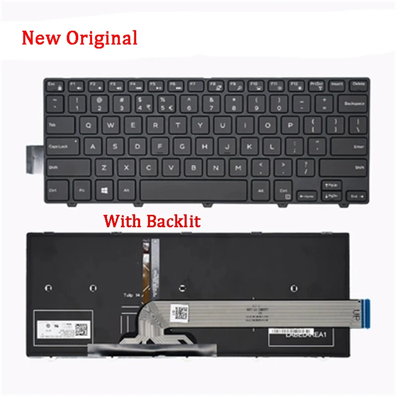 New Genuine Laptop Replacement Keyboard Compatible for DELL Inspiron 14 5458 3441 3442 5447 3458 3451 5455 3459