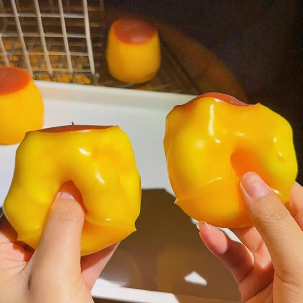  Cute and soft caramel pudding stress balls low Rebound Stress Relief Squeeze Toys craft squeeze ball decorations Block-filled