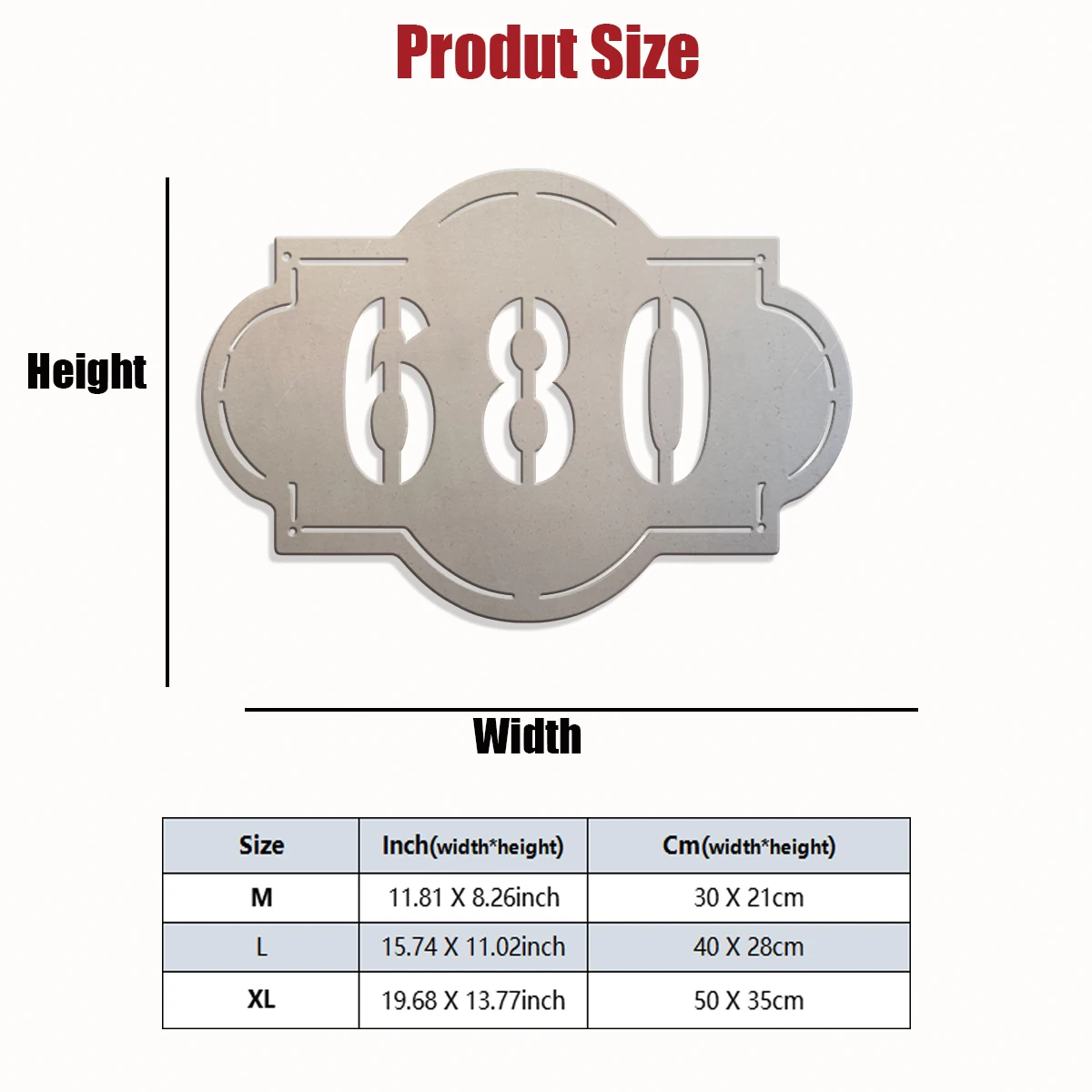 1pc Custom Number Metal Wall Door Plaque,Home Room Garden Garage Door Fence Farm Decor,Seasonal Family Gift view 2