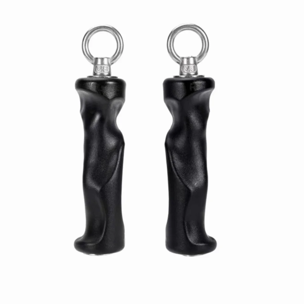 New Non-Slip Tricep Rope Handle Rubber Dual Ring Nut Lat Pulldown Bar Multi-Functional Gym Ergonomic Handle Easy To Grip