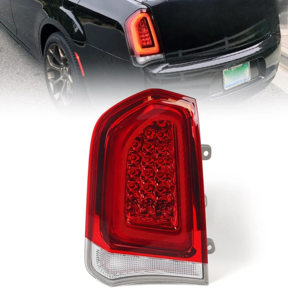 

Driver Chrome Trim Full LED Tail Light For Chrysler 300 2015-2023 Brake Lamp LH