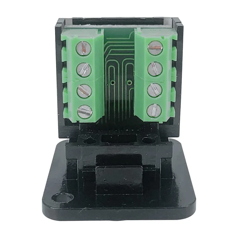 5 STKS RJ45 Vrouwelijke Panel Mount Schroefterminal Adapter, D-Type RJ45 8P8C Vrouwelijke Naar 8Pin Terminal Duurzaam