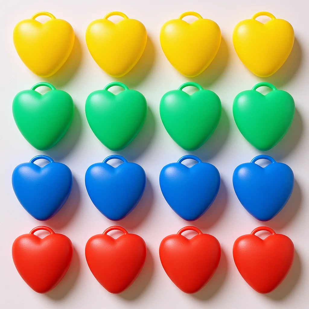 

16Pcs Balloon Weights Colorful Heart Shaped Plastic Party Decorations for Birthday Wedding Celebration Reusable Helium Balloon