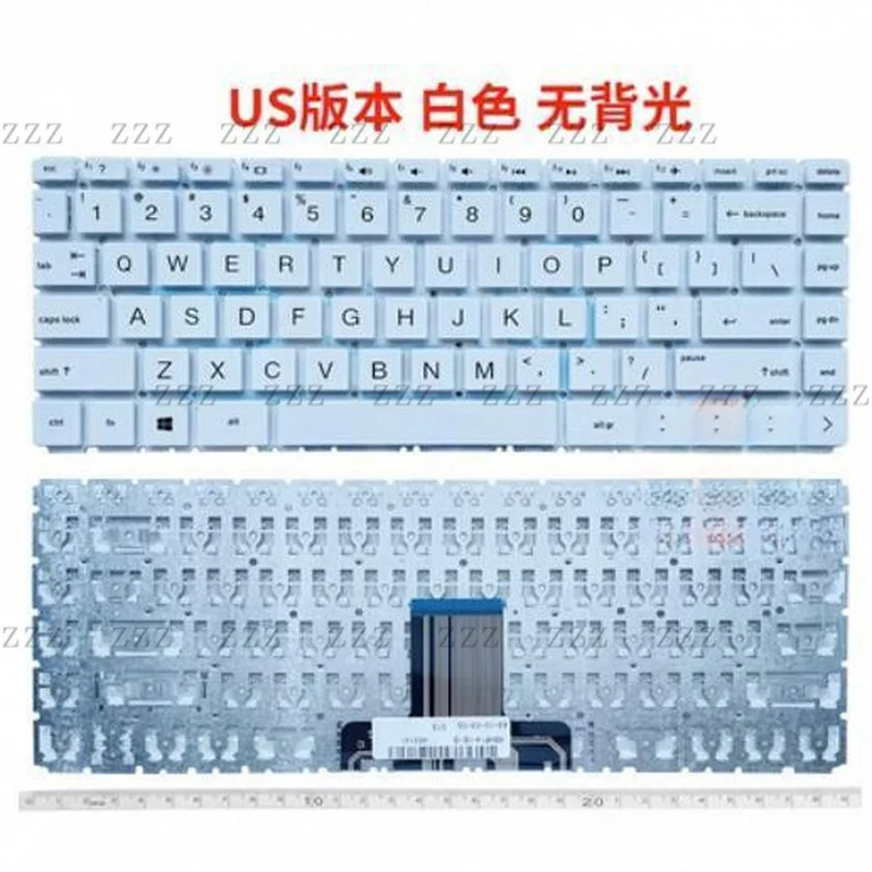 ZZ US white keyboard For HP 245 G7 246 G7 340 G5 348 G5 TPN-I136 14g-BR 14Q-CS