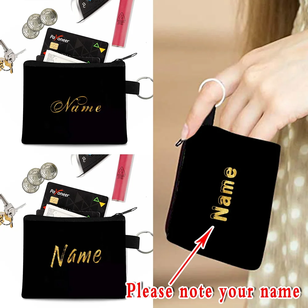 

Custom Name Women Short Wallet Fashion Purse Ladies Clutch Bag Card Holder Key Case Personalized Coin Purse Money Clip Wallet