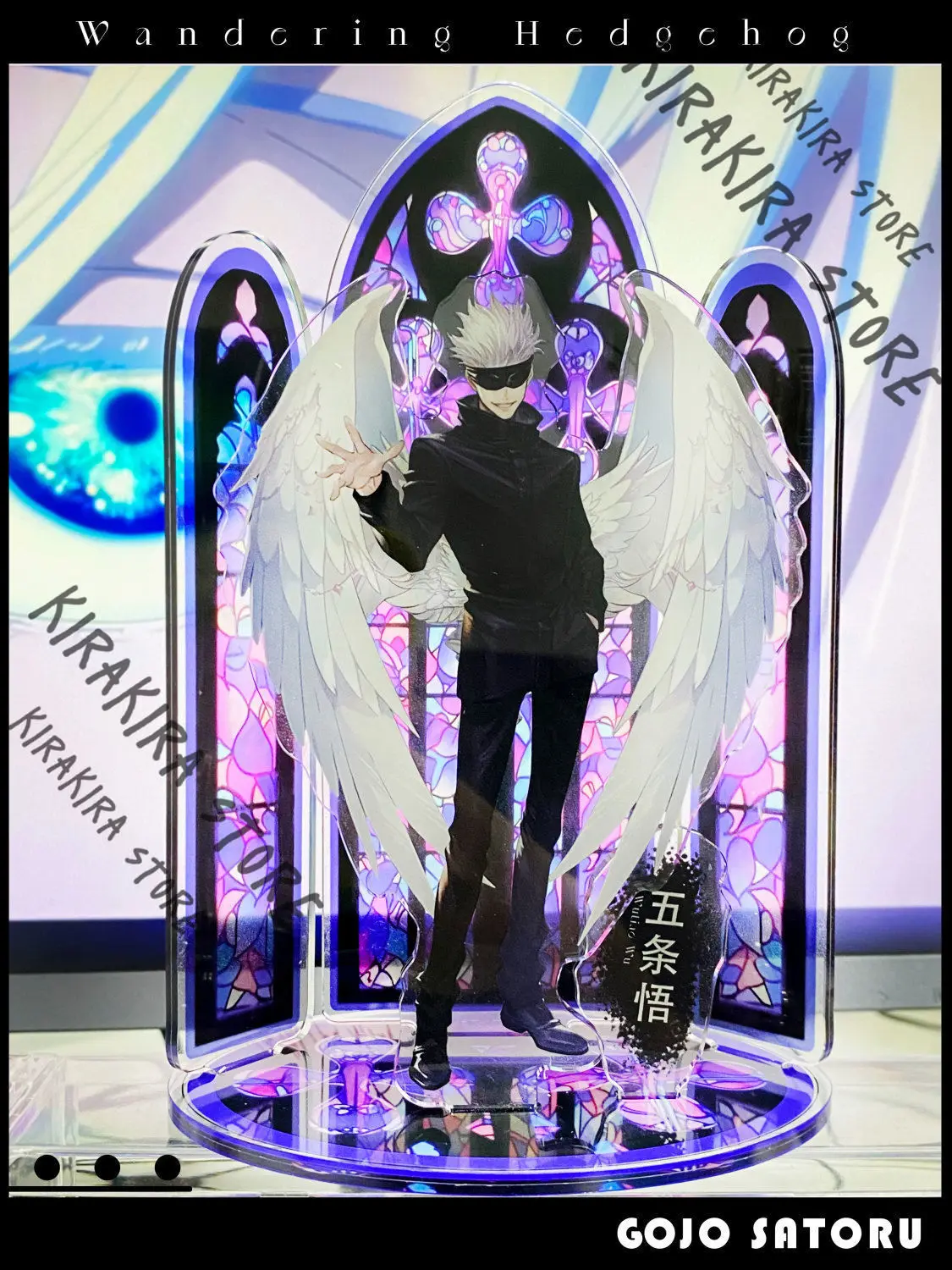 

Satoru Gojo Colorful Window Acrylic Standing Sign Jujutsu Kaisen Cosplay Anime Stand Figurine Plate Desktop Ornament Accessories