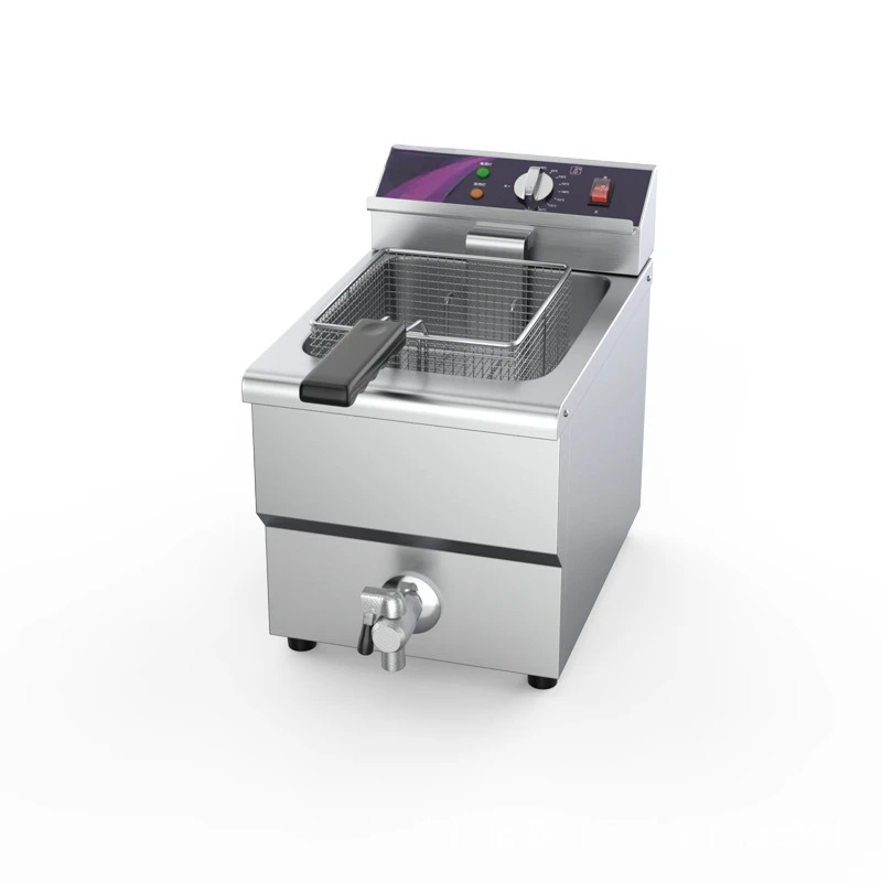 Electric fryer Commercial single-cylinder fryer Skewers equipment Stall French fries Chicken chops Fritters Snack frying machine
