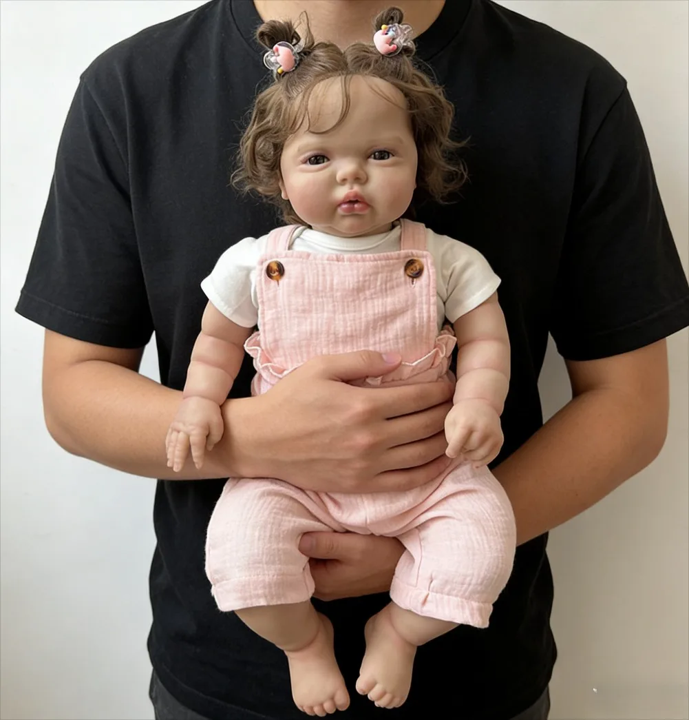 60CM Big Size Reborn Toddler Baby Doll Awake Pickle Lovely Princess Girl with Visible Veins Soft Touch Real Looking Baby Dolls