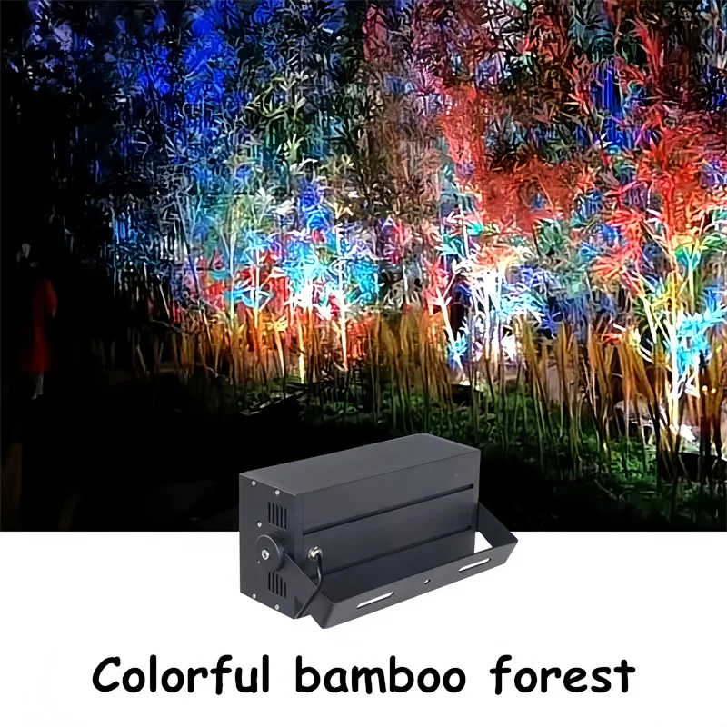 48w Rainbow Dyed Tree Light Projection Spotlight Landscape Lights Yard Decoration Art Wall Backlight LED for Garden Patio Gazebo