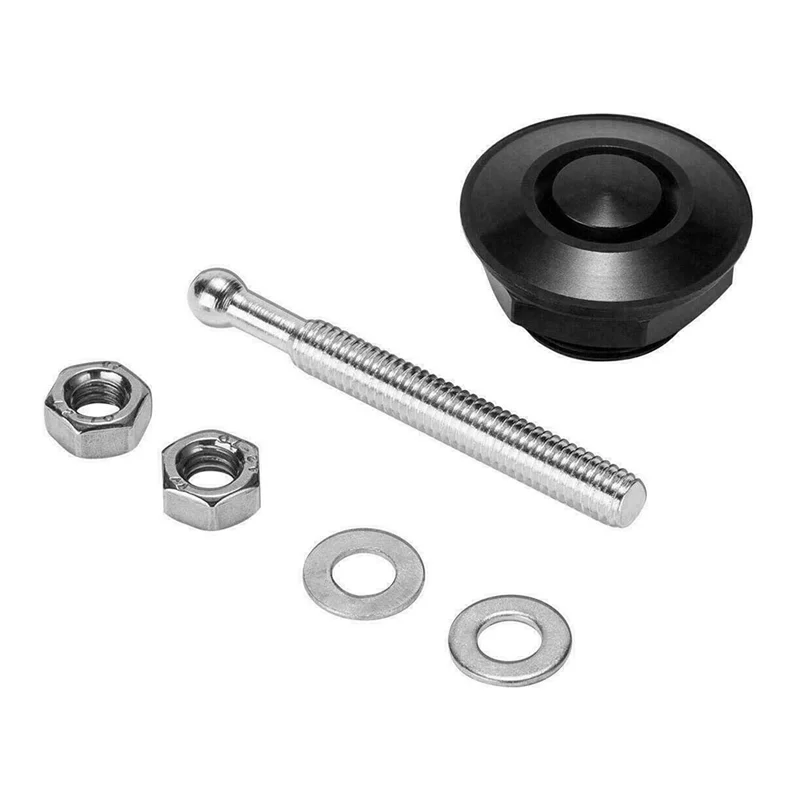 6 مجموعات من دبابيس غطاء السيارة باللون الأسود مقاس 1.25 بوصة، مصد قفل سريع التحرير، مشبك قفل لوحة الترخيص، غطاء زر الضغط