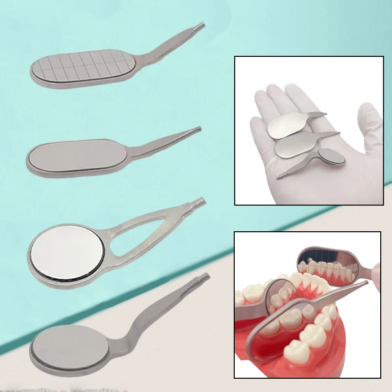 

Набор из 5 стоматологических зеркал с родиевым покрытием, многоразовые, с защитой от запотевания, профессиональные, долговечные, нержавеющие