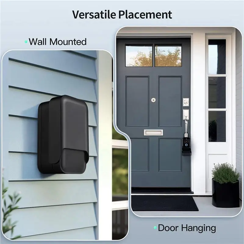 【تسقاط السعر!】صندوق قفل المفتاح الذكي 5X، بصمة الإصبع، التحكم، المفتاح، كلمة المرور، بطاقة الوصول، فتح البلوتوث، أمان المكتب #6