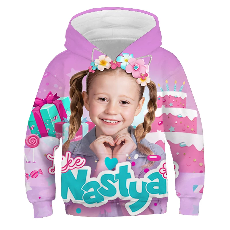 Fashion Like Nastya Hoodies Kawaii Print Children Sweatshirts New Autumn Casual Tops Kids Clothes Boys Girls Cute Hoody Pullover