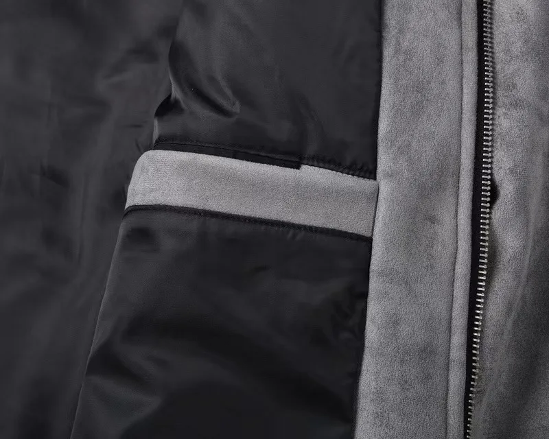 Autumn Jackets Oversize Casual Clothes High Street Pockets Laper Zipper Suede Thick Coat Mens Windbreaker Loose