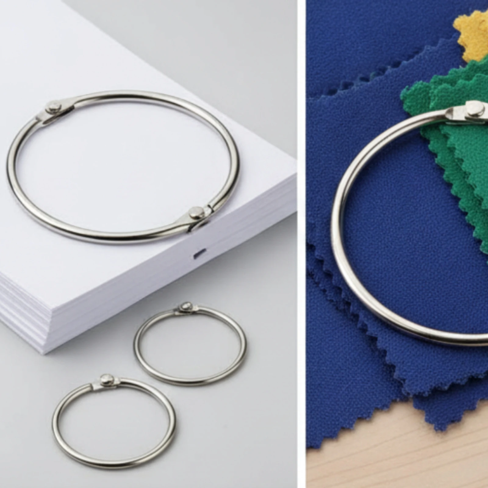 50 Pieces Metal Binder Loop Long-Lasting Hinged Binder Loop Easy to Open Flexible for Students, Office, School