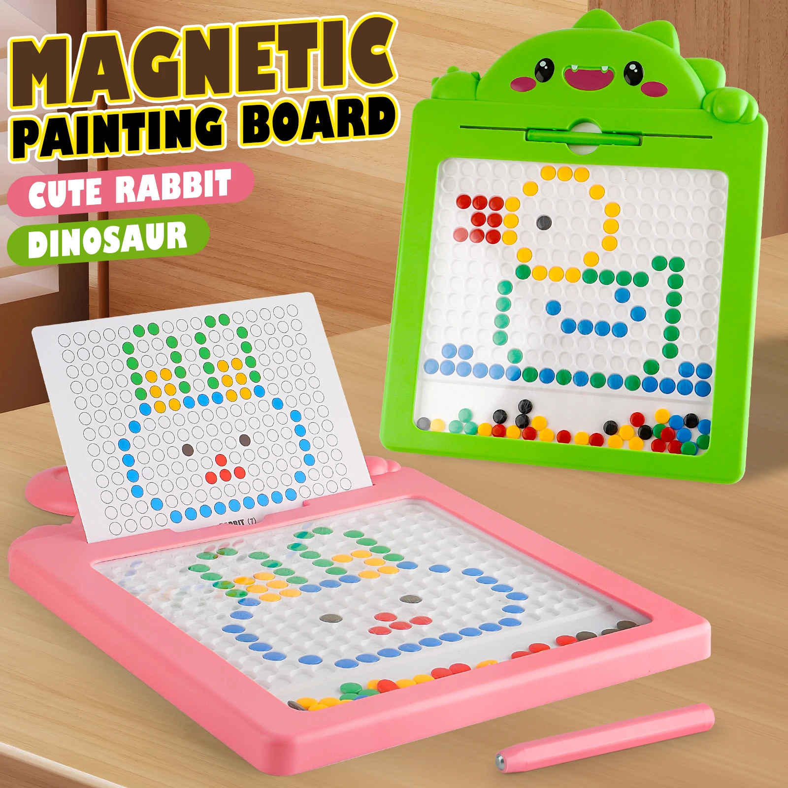 Tavolo da disegno con penna magnetica Puzzle Educazione precoce Formazione sulla concentrazione Lavagna Scacchiera magnetica Giocattoli per bambini