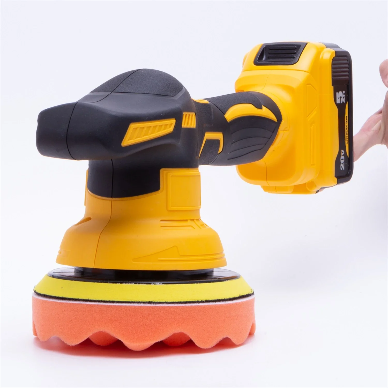 

8-Gear Portable Cordless Car Polisher Adjustable Auto Electric Waxing Sanding Sealing Glaze Tool Fit Dewalt 20V Battery