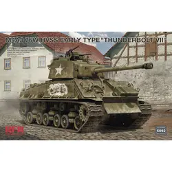 RYEFIELD MODEL RFM RM-5092 1/35 M4A3 76W HVSS Early Type 'Thunderbolt VII' - Scale Model Kit